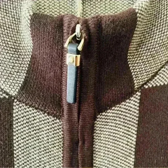 RAFAELLA 1X BROWN/TAN CHECKERED ZIPPERED COMFY FALL WINTER CAREER CAPE‎ - Picture 3 of 7